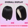 Straight Short Bob Wig Human Hair Wear and Go Glueless