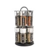 FabFinds Rotating Spice Rack Organiser with 12 Pre-Filled Glass Spice