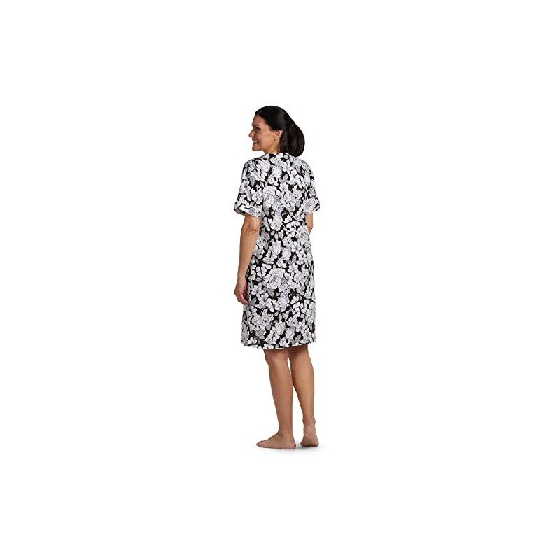 Miss Elaine Women's Interlock Knit Short Robe (as1, alpha, s,