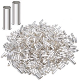 XHF 500 PCS AWG 12/4.0mm² Non Insulated Wire Ferrules Crimper Plier Insulated Crimp Pin Terminal Cord End Terminals