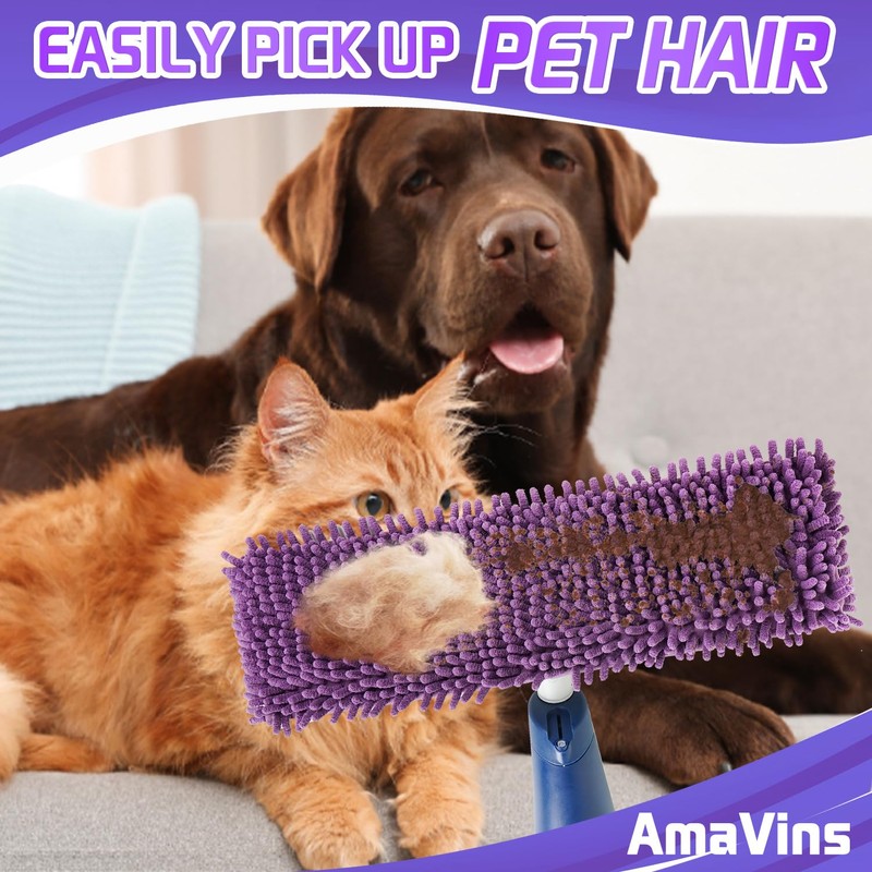 AmaVins 2 Pack Pet System Microfiber Sweeping Pad for Bona