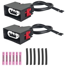 2PCS Front Turn Signal Light Connector Plug Harness 68065016AB Compatible with 2007-2018 Jeep Wrangler JK