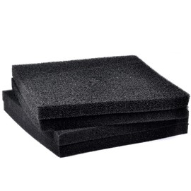 TopHomer Activated Carbon Foam Sheet Air Purifier for Aquarium Fish Tank Pond 5 Pack 130x130x10mm Removes Odor Spong