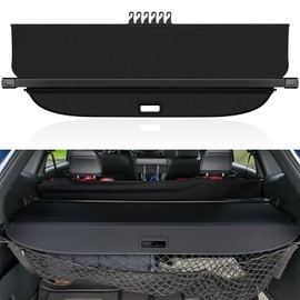 Trunk Cargo Cover For Ford Edge 2015 2016 2017 2018 2019 2020 2021 2022 2023 SE SEL ST Sport Titanium Retractable Rear Trunk Cargo Luggage Security Shade Shield Waterproof Custom Fit All Weather Black
