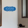 Signs ByLITA Designer No Alcohol Beyond This Point Sign(Brushed Gold)