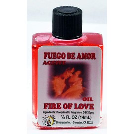 6 Pieces BRYBRADAN FIRE of Love Spiritual Oil Fuego DE Amor ACEITE ESPIRITUAL -1/2 FL OZ 14.7ML