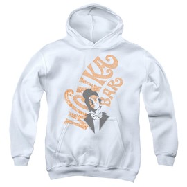 Popfunk Willy Wonka and the Chocolate Factory Wonka Bar Youth Kids Boy/Girls Pull-Over Hoodie, White, Medium