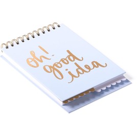 Eccolo Lined Top Spiral Notebook, To Do List Pad with Exposed Divider Tabs (200 Pages), "Oh! Good Idea" A5 Notepad Ideal for Note Taking in School, College or Work (Light Blue, 6x8.5 Inches)