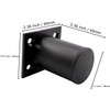 4Pcs Black Adjustable Furniture Legs, 2.36" Aluminum Alloy Cabinet Feet