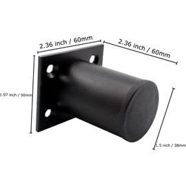 4Pcs Black Adjustable Furniture Legs, 2.36" Aluminum Alloy Cabinet Feet