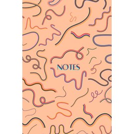Peach Orange Pastel Abstract Lines Notebook Writing Journal