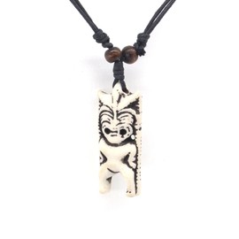 Scddboy Hawaiian Tiki Pendant Necklace for Men Women -Polynesian Tribal Surfer Beach Jewelry