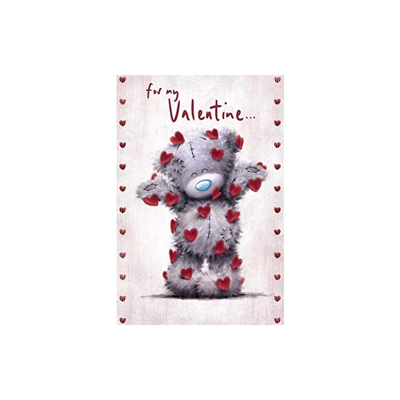 Me To You Bear Falling Hearts Valentine's Day Card