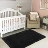 TopAufell Faux Fur Rug Fluffy Rug Black, Fluffy Carpet,Faux Sheepskin