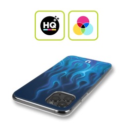 Head Case Designs Blau Feuer Hot Rod Flamme Soft Gel Handyhülle Hülle kompatibel mit Realme X7 5G