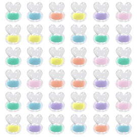 WELANE Acrylic Bunny Beads, 100 PCS Macaron Color Craft Beads for DIY Jewelry Making, Bracelet Crafts, Hair Accessories (15 x 12 x 10mm/0.5 x 0.4 x 0.3in)