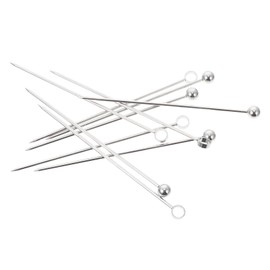 10 Unids Selecciones de Alimentos de Acero Inoxidable Picks Stick Martini Picks Reutilizable Metal Cóctel Pinchos Olives Apejas Apejas Bebidas Picks Suministros de Fiesta
