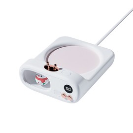Cute Cup Warmer Cute Cartoon Smart Scheduled Temperature Control Heating Plate for Home Dormitory CN ‑