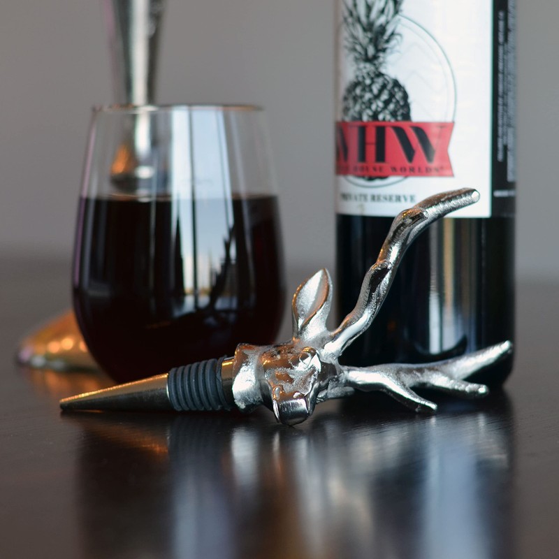 Bottle Stopper Botho Height 19 cm Nickel-Plated Aluminium