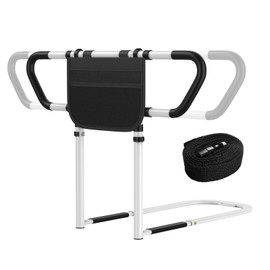 Ksconfy Bed Rails for Elderly Adults Safety, ASTM F3186-17 Certified 400lbs Capacity Adjustable Bed Assist Rail with Storage Bag, Non-Slip Handles - Fits Twin, Full, Queen, King Bed