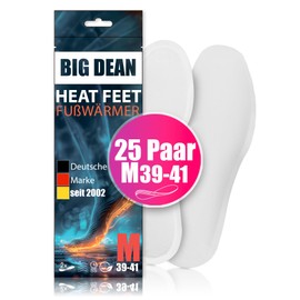 BigDean 25 Pairs Foot Warmers - Sole Warmers for Shoe Size 6-8 8H Warmth