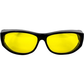 Global Vision Escort Fit Over Sunglasses Yellow Tinted Has Matching Side Lenses Meets ANSI Z87.1-2003 Standards for Safety Eyewear