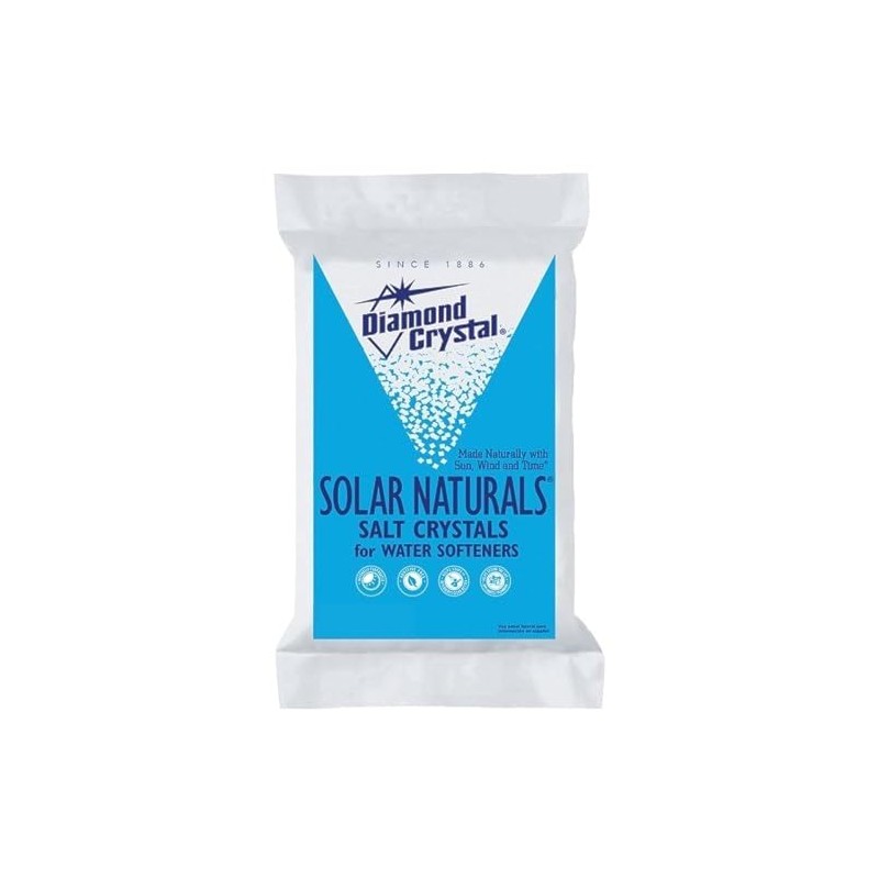 Diamond Crystal 804017 Solar Naturals Water Softener Salt, 50 Lbs
