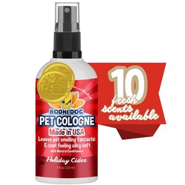 Bodhi Dog Natural Dog Cologne | Scented Deodorizing Spray for Dogs & Cats | Neutralizes Odors & Freshens Coat | Dog Perfume with Conditioner | 11 Scents | Made in USA Pet Supplies:_Holiday Cider 4oz