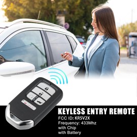 TUCKBOLD Keyless Entry Remote for Honda Civic CR-V Pilot 2016-2018 433Mhz KR5V2X 5 Button Reusable | Control Replacement Car Key Fob 1 Pcs