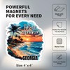 Tybee Island Georgia Magnet 4 inch 2 Pack Vinyl for