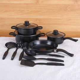 13 Piece Cookware Set Nonstick Pots and Pans Kitchen Cooking Utensils Non Stick