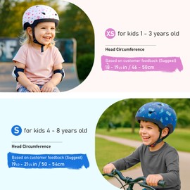 Kids Bike Helmet, Adjustable Helmets from Infant/Toddler/Baby to Children Girls and Boys, Age 3-5/5-8 Years Old (Love,S)