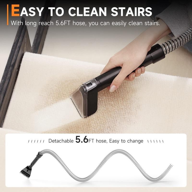 TAB Carpet Cleaner Machine, FastHeating Portable Upholstery Spot Cleaner Shampooer
