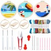 Attuslla 3 Set Punch Needle Embroidery Starter Kits, Punch Needle