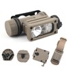 NOBUHIRO Tactical Helmet Light with 4 Accessories, Strobe/Constant Red/Blue/White/IR Lights