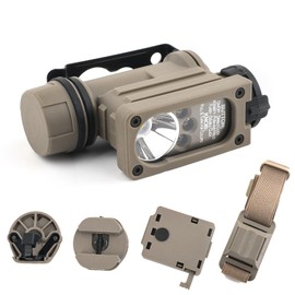 NOBUHIRO Tactical Helmet Light with 4 Accessories, Strobe/Constant Red/Blue/White/IR Lights Optional 8 Modes, Survival Signal Identification Lamp for Outdoor Sports