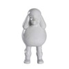 Nayothecorgi Ceramic Dog Statue - Shiny Grey Standing Poodle Dog