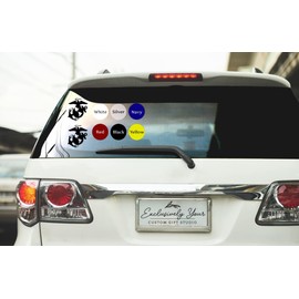Black Vinyl USMC Eagle, Globe, and Anchor Window Decal Pair