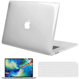 GVTECH Para MacBook Air 13 Pulgadas Crystal Clear Case A2337 M1 A2179 A1932, 2022-2018 Carcasa rígida de plástico, Cubierta de Teclado y Protector de Pantalla Compatible con MacBook Air 13