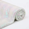 B-COOL Sequin Backdrop Curtains Iridescent White Curtain for Wedding Backdrop