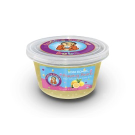 Premium Popping/Bursting Boba Pearls/Boba Bombs/Dessert Topping by Buddha Bubbles Boba (Lemon Popping Pearls)