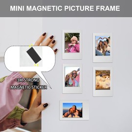 CAIYOULE Mini Photo Frame for Instax Mini 12/11/SE/EVO/99/40 3-Inch Instant Mini Film for Classic Polaroid 2.15x3.4-Inch Frame with DIY Magnetic Stickers - White (10 Pack)