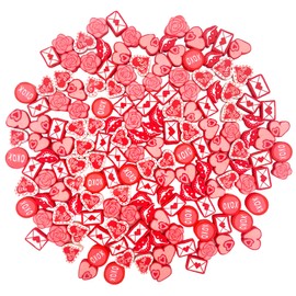 100 Pcs Polymer Clay Beads Mixed Heishi Spacer Beads Supplies for DIY Bracelet Earring Necklace Jewelry Making (Valentine's Day)