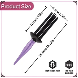 Neuvikter Cepillo Para Cabello Rizado Con 17 Dientes, Cepillo Definidor De Rizos, Peine Rizador, Perfecto Para Peluquería Y Uso Doméstico (Rosa)