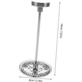 Toyvian Filtro Reutilizable para Prensa Francesa Acero Inoxidable con Cesta Metálica y Mango Ergonómico, Accesorio Fácil de Limpiar para Cafetera y Té