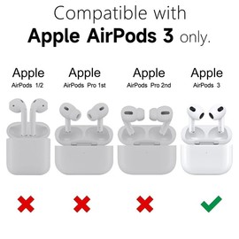 Svanove for Airpods Pro 3rd Generation Case Clear (2021), Transparent Silicone Airpods 3 Case Cute Cover Accessories, Soft TPU Rubber Airpods Case for Women Girl, Neon Teal