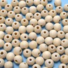 TOAOB 12mm 100 Stück Holzperlen Runde Natürliche Lose Spacer Perlen