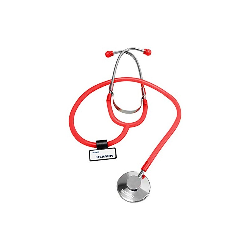 ESTETOSCOPIO PEDIATRICO SIMPLE ROJO TRANSPARENTE