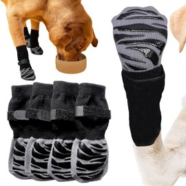 NADINE456 Calcetines Antideslizantes de Primera Calidad para Perros, Zapatos para Perros para Pavimento Caliente, Previene el Lamido y es Ideal para Proteger Las Patas del Perro, M