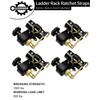 Ladder Rack Ratchet Straps with J-Hook (4PCS), 2" Black Round